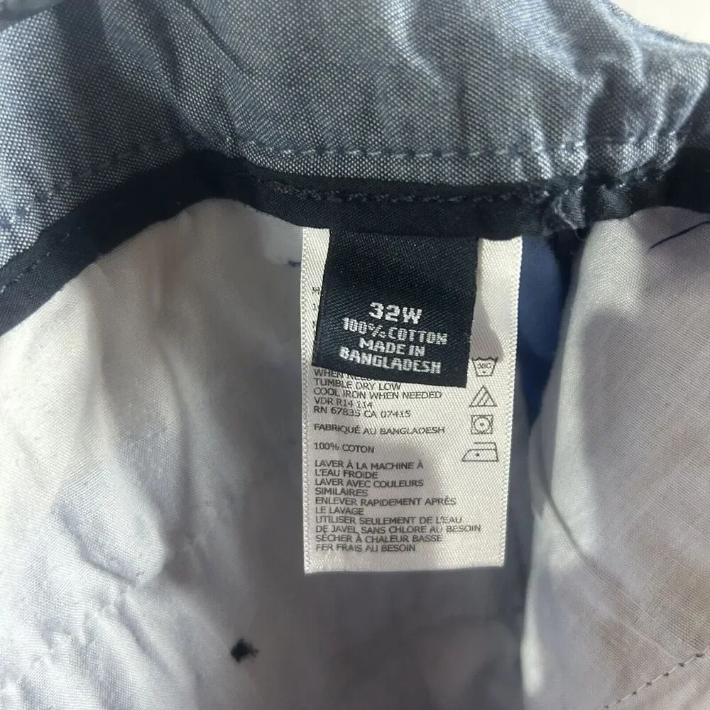 Nautica Blue Sail Deck Short Men's Size 32 W Stretch Cotton Casual Chino Bermuda
